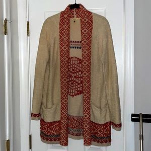 Lucky Brand Embroidered Cardigan Sweater